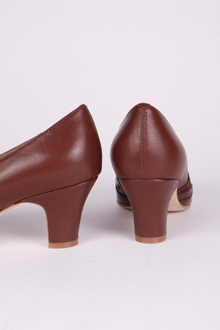 1930s everyday Oxford heels with tassels - Brown - Mildred - memery