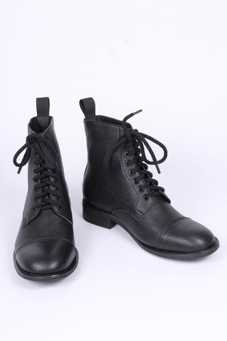 1940s Men's Military Boots - Black - Robbie - memery