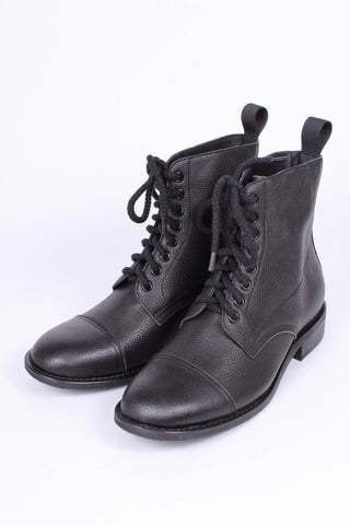 1940s Men's Military Boots - Black - Robbie - memery