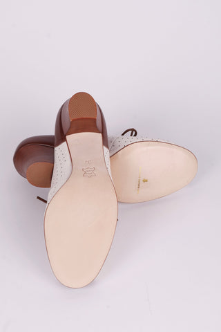 1940s Spectator Oxford pumps - Brown / Off - White - Lucy - memery