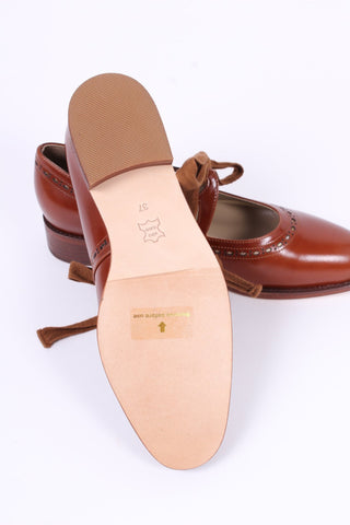 20s / early 30s inspired everyday shoes, cognac brown - Anna - memery