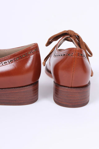 20s / early 30s inspired everyday shoes, cognac brown - Anna - memery
