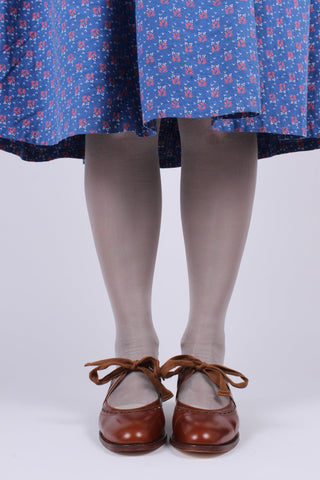 20s / early 30s inspired everyday shoes, cognac brown - Anna - memery