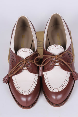40s Two - tone Spectator shoes - Brown and off - white - Grace - memery