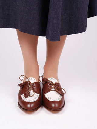 40s Two - tone Spectator shoes - Brown and off - white - Grace - memery