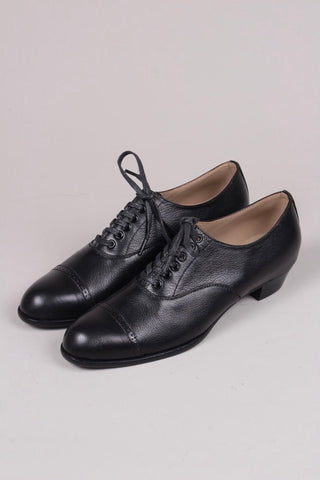Edwardian style Oxford shoe, 1900 - 1920 - black - Florence - memery