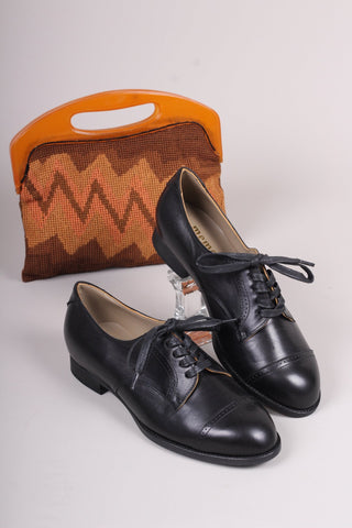Everyday flat Derby shoes - 40s - Black - Eleanor - memery