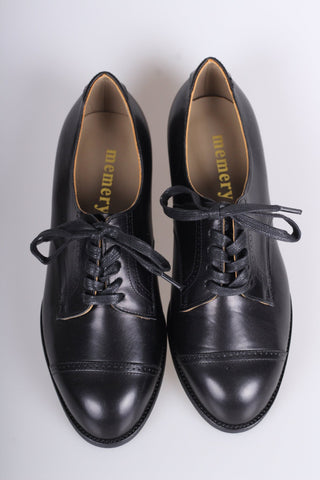 Everyday flat Derby shoes - 40s - Black - Eleanor - memery