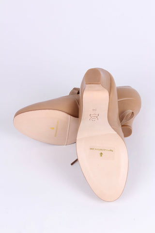 Late 1920's style pumps with shoe lace - Cream - Charlotte - memery