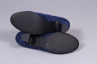 VEGAN shoes - 40s vintage style pumps with shoe lace - Navy Blue - Esther - memery