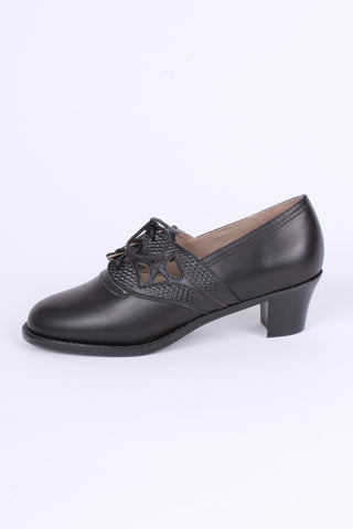 Everyday walking Oxford shoes 30s / 40s - Black - Emily