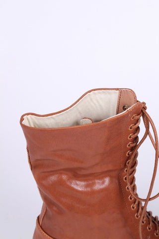 1910s Everyday Lace - up Boots - Light Brown - Ruth - memery