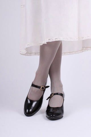 1920's inspired Mary Jane pumps - Black - Yvonne - memery