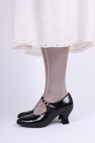 1920's inspired Mary Jane pumps - Black - Yvonne - memery