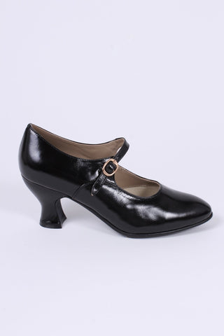 1920's inspired Mary Jane pumps - Black - Yvonne - memery