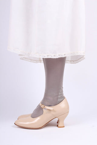 1920's inspired Mary Jane pumps - Cream - Yvonne - memery