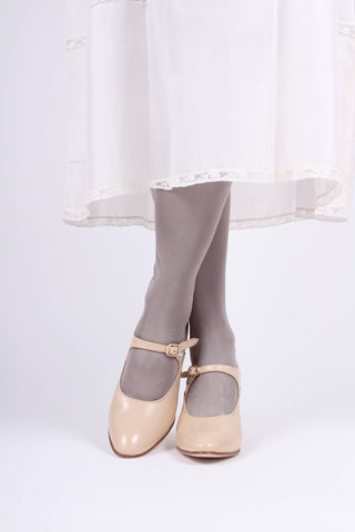 1920's inspired Mary Jane pumps - Cream - Yvonne - memery