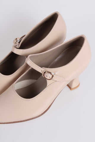 1920's inspired Mary Jane pumps - Cream - Yvonne - memery