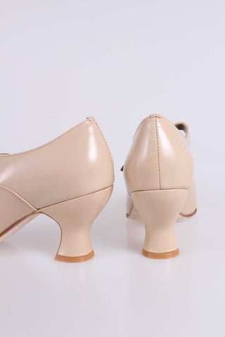 1920's inspired Mary Jane pumps - Cream - Yvonne - memery