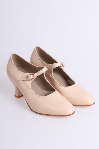 1920's inspired Mary Jane pumps - Cream - Yvonne - memery