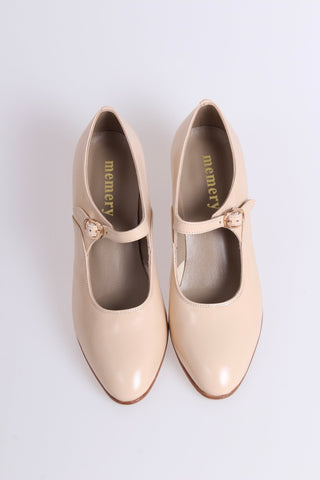 1920's inspired Mary Jane pumps - Cream - Yvonne - memery