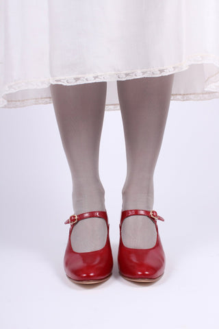 1920's inspired Mary Jane pumps - Red - Yvonne - memery