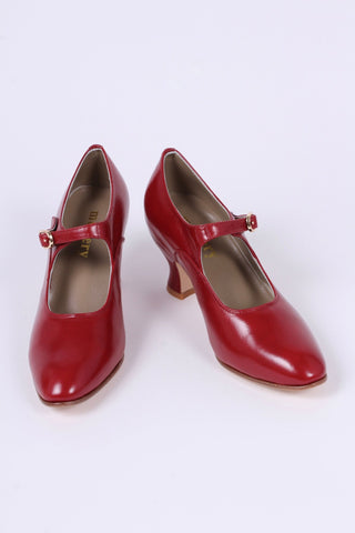 1920's inspired Mary Jane pumps - Red - Yvonne - memery