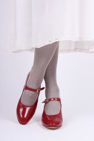 1920's inspired Mary Jane pumps - Red - Yvonne - memery