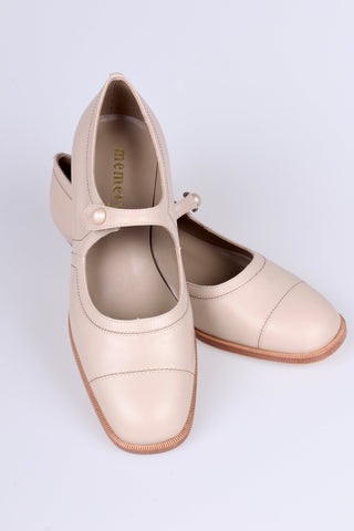 1920s Mary Jane everyday shoe - Cream - Ruby - memery