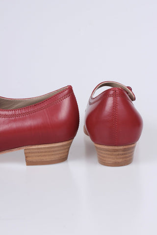 1920s Mary Jane everyday shoe - Red - Ruby - memery