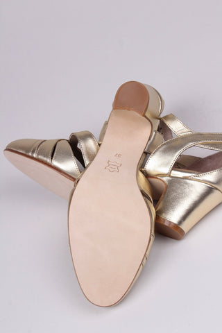 1930s Evening sandal - Gold - Marlene - memery