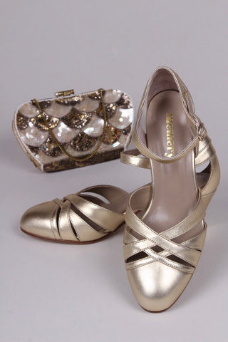 1930s Evening sandal - Gold - Marlene - memery