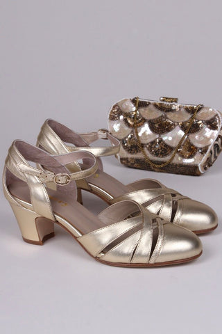 1930s Evening sandal - Gold - Marlene - memery