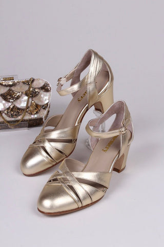 1930s Evening sandal - Gold - Marlene - memery