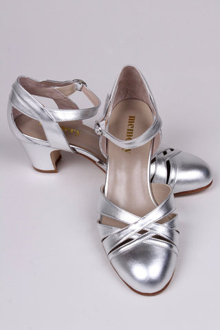 1930s Evening sandal - Silver - Marlene - memery