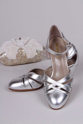 1930s Evening sandal - Silver - Marlene - memery