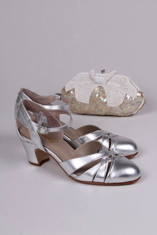 1930s Evening sandal - Silver - Marlene - memery