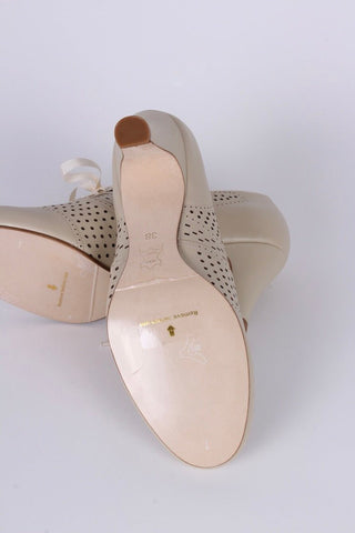 1930s everyday oxford high heel shoes - Cream - Marie - memery