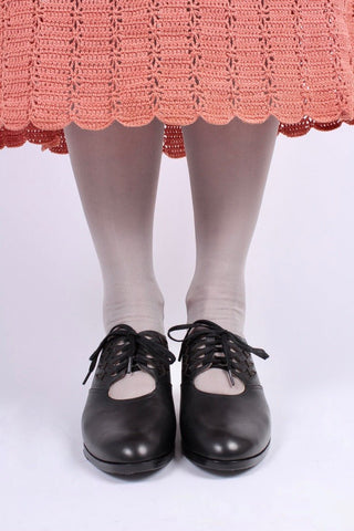 1930s everyday Oxford shoes, black, Emma - memery