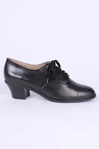 1930s everyday Oxford shoes, black, Juliette - memery