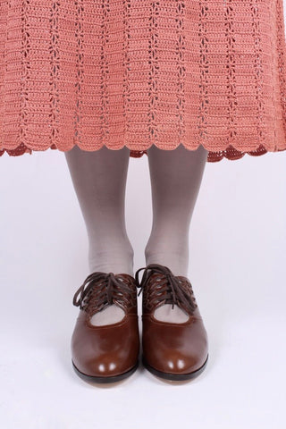 1930s everyday Oxford shoes, brown, Emma - memery