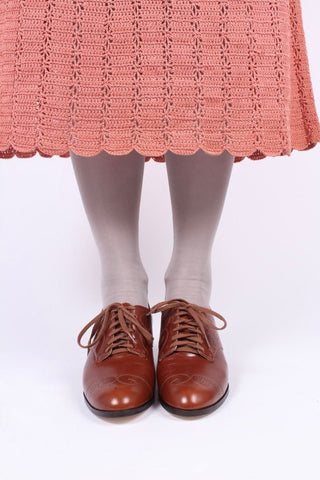 1930s everyday oxford shoes, Cognac Brown, Juliette - memery