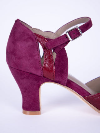 1930s two - tone evening shoes - Burgundy - Thelma - memery