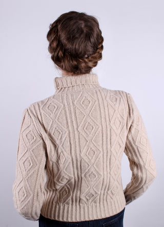 1940s / 1950s vintage style turtleneck pullover - Cream - Inger - memery