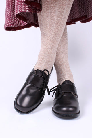 1940s everyday lace - up shoe - black - Ellen - memery