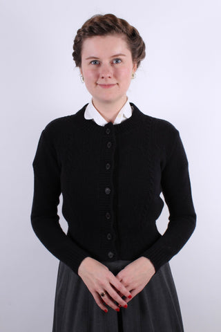 1940s vintage style cardigan - Black - Vera - memery