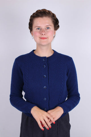 1940s vintage style cardigan - Blue - Vera - memery