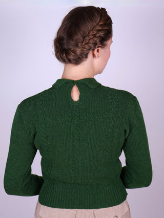 1940s vintage style pullover - Green - Gertrud - memery
