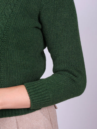 1940s vintage style pullover - Merino - Green - Gertrud - memery