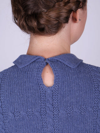 1940s vintage style pullover - Merino - Light blue - Gertrud - memery